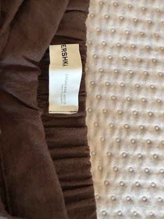 Conjunto lino marrón Pantalon xxs Top talla s