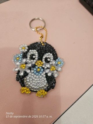 Llavero Pingüino Diamantado