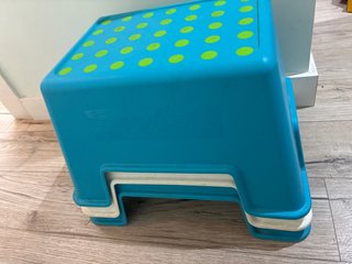 Set di 3 sgabelli da bagno Ikea Blu/Bianco