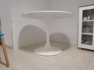 Mesa redonda blanca comedor