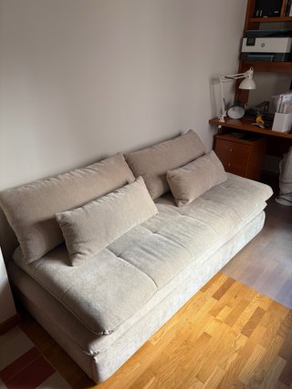 Sofá cama 2 plazas beige