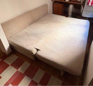 Sofá cama 2 plazas beige
