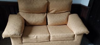 Sofá cama regalo beige y marrón