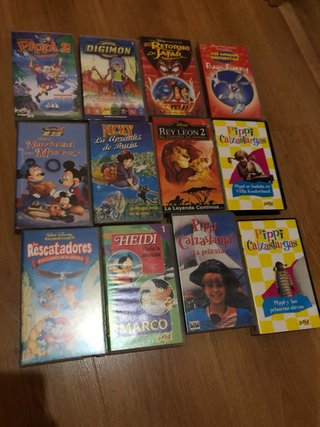 Lote 12 Películas VHS Infantiles