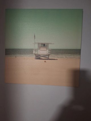 Cuadro Playa Beige y Azul