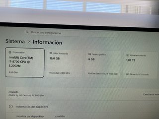 PC Gaming HP Omen Negro