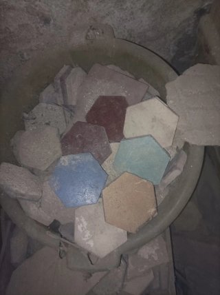 Baldosas hexagonales de colores