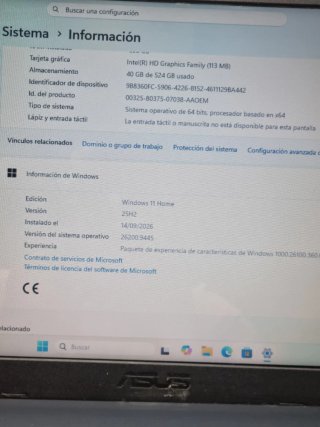 Portátil ASUS X540LA i3 4GB RAM 500GB HDD