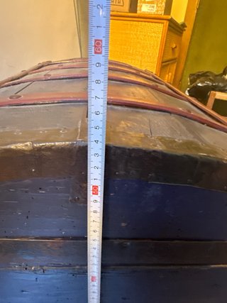 Baúl antiguo madera y metal