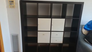 Mueble salón negro y blanco