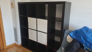 Mueble salón negro y blanco