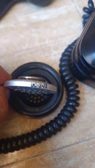 Teléfono antiguo baquelita negro