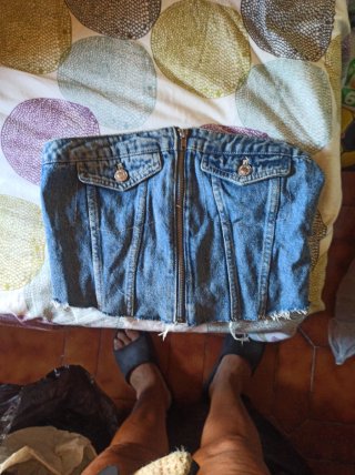 Top vaquero mezclilla Stradivarius Talla M
