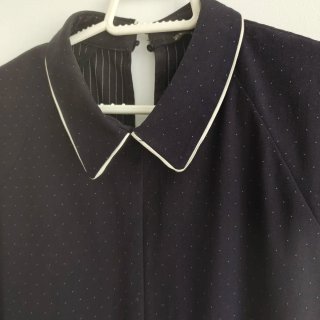 Vestido Zara. Azul y blancos. M. 87 cm alto