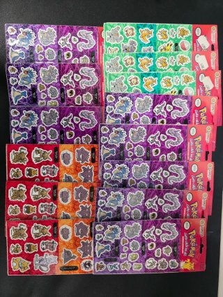 51 blister Adesivi Pokemon Vintage Nintendo 1999