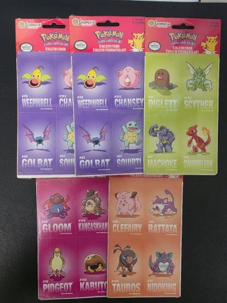 51 blister Adesivi Pokemon Vintage Nintendo 1999