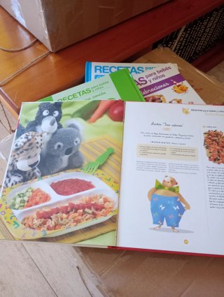 Lote 5 libri di cucina per bambini e neonati