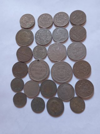 Lote de monedas variadas