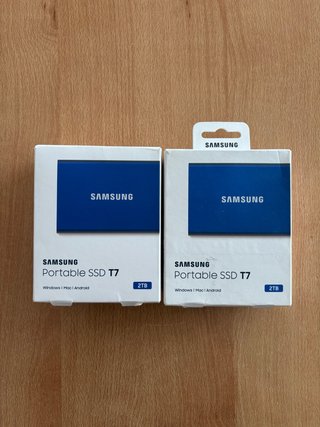 2x Samsung Portable SSD T7 2TB blue