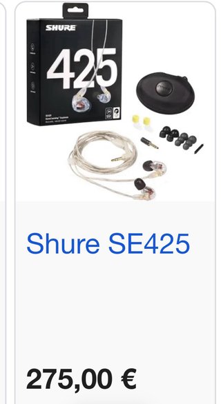 Auriculares Shure SE425
