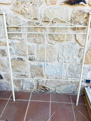 Cabecero de forja blanco