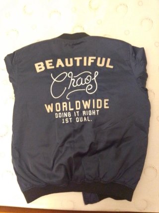 Chaqueta bomber Pull&Bear azul talla M