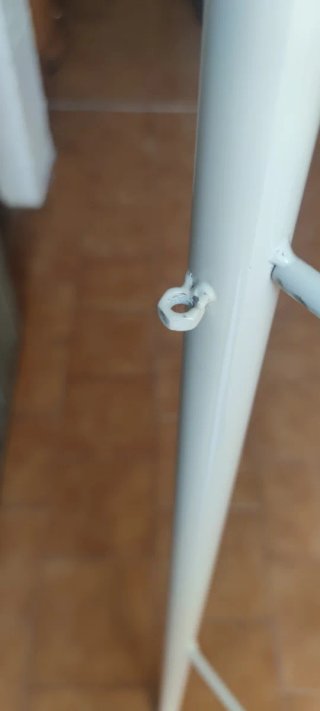 Cabecero de cama metálico blanco