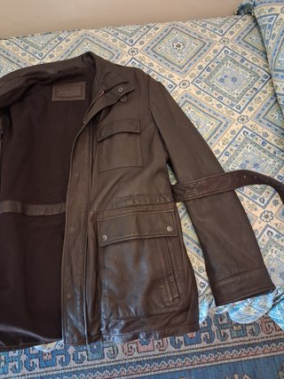 Chaqueta de cuero Massimo Dutti (Impecable) - XL