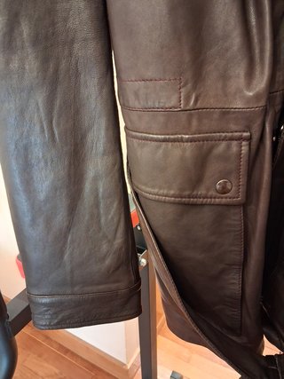 Chaqueta de cuero Massimo Dutti (Impecable) - XL