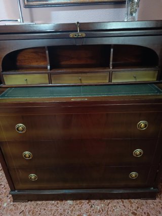 Escritorio buró madera marquetería