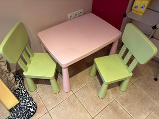 Mesa y 2 Sillas Infantiles