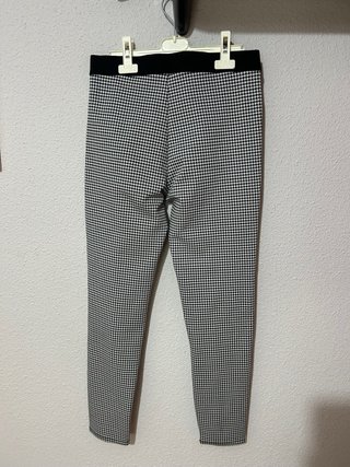 Pantalones de cuadros blanco y negro talla M