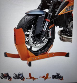 Soporte moto garage para rueda delantera
