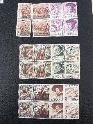 Lote de sellos Rubens, Tiziano, Juan de Juni