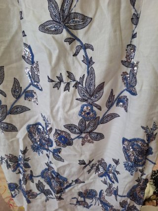 Vestido blanco bordado floral