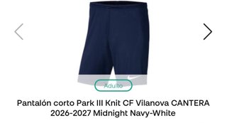 Pack CF Vilanova 2026-2027 Adulto