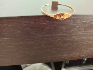 Pulsera bisutería oro rosa brillante
