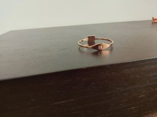 Pulsera bisutería oro rosa brillante