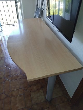 Escritorio grande 150cm madera con cajonera