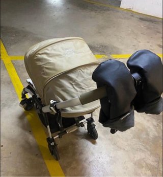 Carrito Bugaboo + saco invierno y manoplas