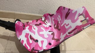 Patin Triciclo Eléctrico Infantil Camuflaje Rosa