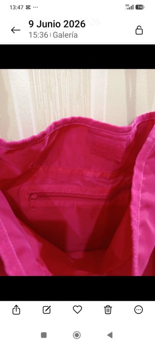 Bolso nylon rosa