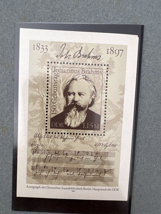 Sello Johannes Brahms 1833-1897 DDR