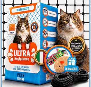 Rete per Gatti Rinforzata 4x3m