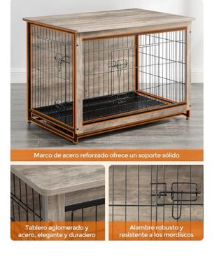 Jaula Mueble Perro Color Beige