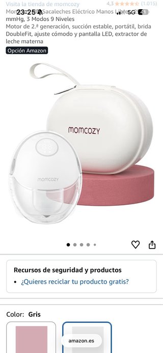 Sacaleches Momcozy M6 inalámbrico