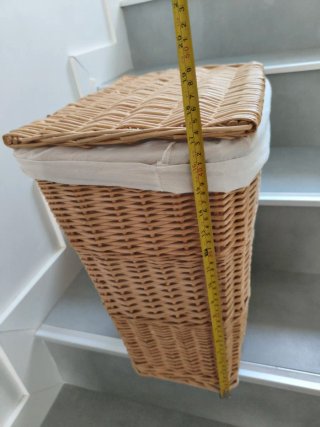 Cesta de mimbre para ropa sucia