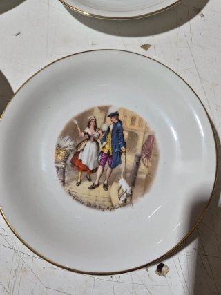 Lote 6 Platos Porcelana Decorados