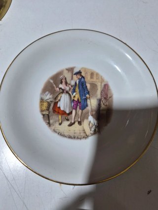 Lote 6 Platos Porcelana Decorados