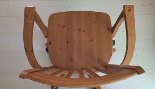Silla vintage giratoria IKEA JOEL madera maciza